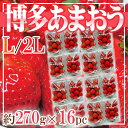 福岡県産　博多あまおう　L〜2L　1パック約270g　16パック