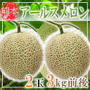 熊本県産 アールスメロン 2玉 約3キロ前後