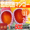 宮崎県産 宮崎完熟マンゴー 2玉 3L 赤秀 クール便発送