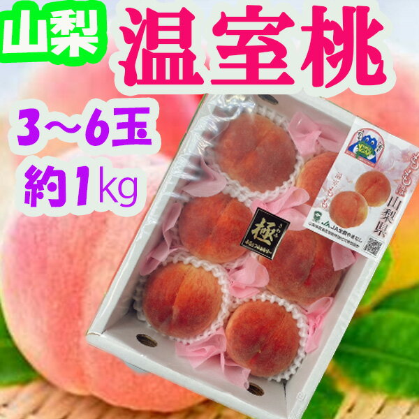 【送料無料】山梨県産 山梨の桃 3~6玉 約1キロ ※クール便発送