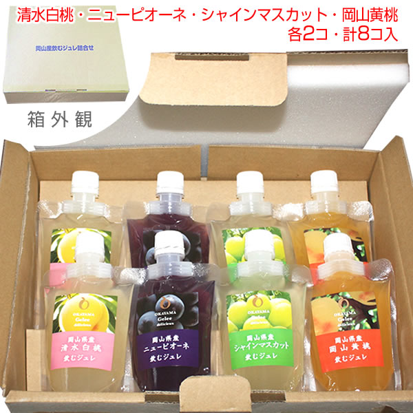 絵画アート掛け紙C　岡山県名産果実の「飲むジュレ」