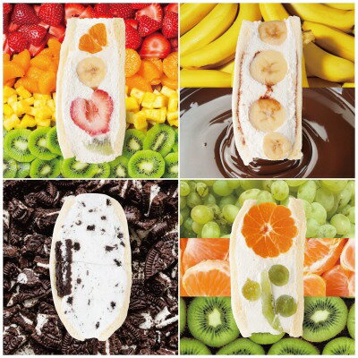 大人気1〜4位セット (生クリームオレオver) 【フルーツサンド スリー】 挨拶 お返し 内祝い 出産祝い スイーツ お菓子 手土産 ギフト 洋菓子 プレゼント 贈り物 お取り寄せスイーツ おすすめ お取り寄せ 結婚祝い お土産 出産内祝い 誕生日プレゼント 低糖質のサムネイル