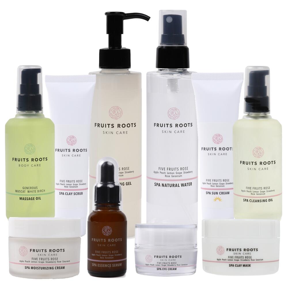 【1/5 23:59まで ポイント5倍】 フルーツルーツ スキンケア 10点フルセット オーガニックコスメ ローズ＆ゼラニウムの香り 無添加 スキンケア FRUITSROOTS FIVE FRUITS ROSE