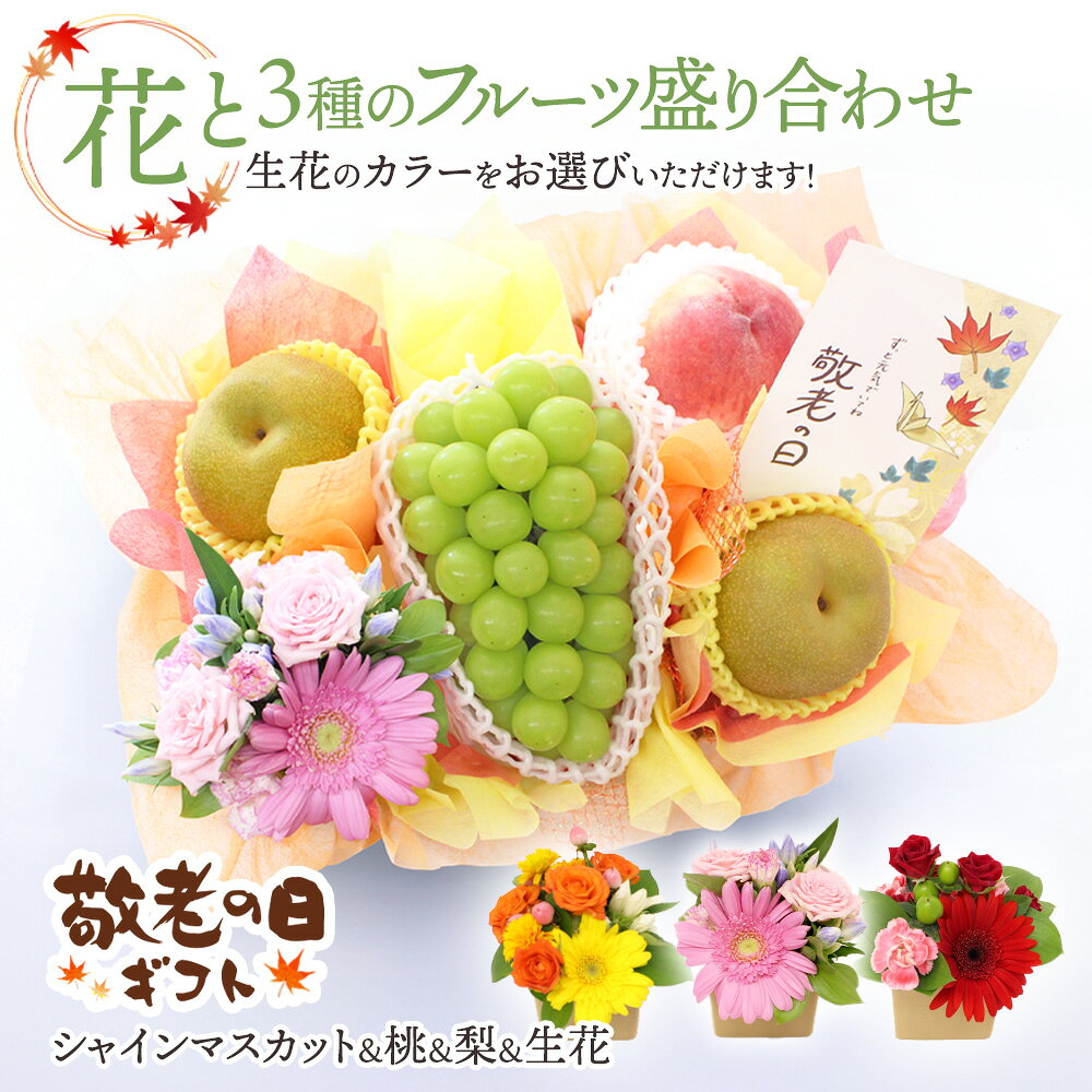 商品 敬老の日期間限定！フルーツ盛り合わせ 特徴 シャインマスカットなど、ギフトとして人気の旬のフルーツをお届けいたします！当日に入荷した新鮮なフルーツを厳選し作成するため、品種の指定はできかねます。また、フルーツの見た目や味わいは品種により異なりますことご理解のほどよろしくお願いいたします。ラッピングのカラーや資材は変更となる場合がございます。おまかせとなりますため色のご指定はできかねますことご了承くださいませ。 お届け不可地域 大阪より発送をしてお届けまで2日以上かかる地域（北海道・青森・秋田・岩手・沖縄・離島）へはお届けができません。誤ってご注文をいただいた場合はキャンセルとさせていただきますのでご留意ください。 お届けにつきまして 発送が完了いたしましたらお荷物番号やお届け予定日を記載したメール（発送通知）を送信させていただいております。　ご在宅の兼ね合いなど、様々なご都合があるかと思いますが生ものでございます為、特にお贈り物の場合はお届け予定日当日中にお受け取りいただけるように先様に事前にご連絡いただくことをお勧めいたします。 用途 敬老の日 御供 お供え 法事 法要 お彼岸 お盆 粗供養 御仏前 御霊前 御祝 お祝い お誕生日 記念日 結婚祝い 結婚記念日 お礼 感謝 お返し お見舞い 出産祝い 出産内祝い 快気祝い お中元 お歳暮 残暑見舞い 暑中見舞い 移転祝い 開業祝 開店祝い 周年祝い 出演祝 就任祝い 退職祝い 粗品 還暦祝い 古希祝い 喜寿祝い 傘寿祝い 米寿祝い 卒寿祝い 白寿祝い 退院祝い 母の日 父の日 手土産 お土産 自宅用
