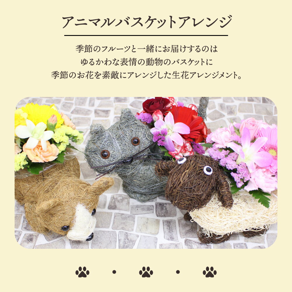 父の日 フルーツギフト フルーツ 果物 盛り合わせ 詰め合わせ 花 フラワー 生花ア...