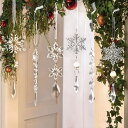 クリスマスツリー 飾り オーナメント クリスタル 雪の結晶 氷柱 つらら ドロップ 飾り吊り下げ 店舗装飾 冬 新年 クリスマスパーティー クリスマスツリー 透明装飾 10本セット 海外通販