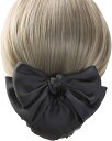 シニヨンネット バレッタ ネット付き シニヨン バレッタ おだんご ネット おだんご ヘアアクセ ヘッドアクセ ヘアアクセサリー 就活 オフィス 冠婚葬祭 お葬式 髪留め (ブラック) 海外通販