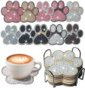 ダイヤモンドアート コースター キット8個入 ビーズアート ダイアモンドアート セット DIYダイヤモンドペインティング 5Dダイヤモンド塗装キット ホルダー付...