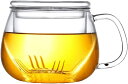 耐熱ガラス ガラス ティーカップ ティーポット フタ&茶こし付き クリア 透明 紅茶 300ml 海外通販