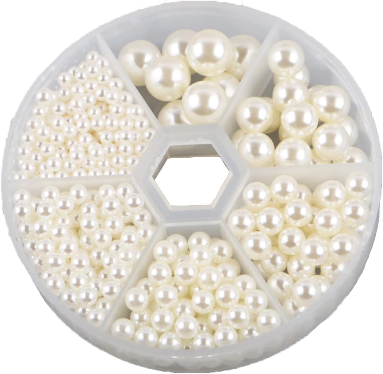樹脂パール パールビーズ 約700粒セット ラウンド 丸玉 穴なし 小さな 手芸用品 DIY 材料 縫製用 手作り 工芸品の装飾 ジュエリー用 ハンドメード ネックレス イヤリング ビーズセット 6サイズ 海外通販