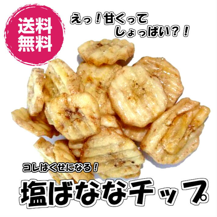 塩バナナチップス ココナッツオイル仕上げ チップス 送料無料　ココナッツオイル バナナチップ 塩バナナ バナナ ばなな お菓子 スナッ..