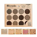 イロド Irodo ファブリックステッカー 布用転写シール 日本製 オリジナル フォレスト トライアングル フェイス ドット パターンドット リトルスター マス...
