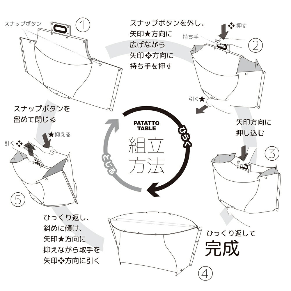 話題沸騰中！新商品登場★ 折り畳み式 テーブル ミニ PATATTO TABLE mini 【ポイン...