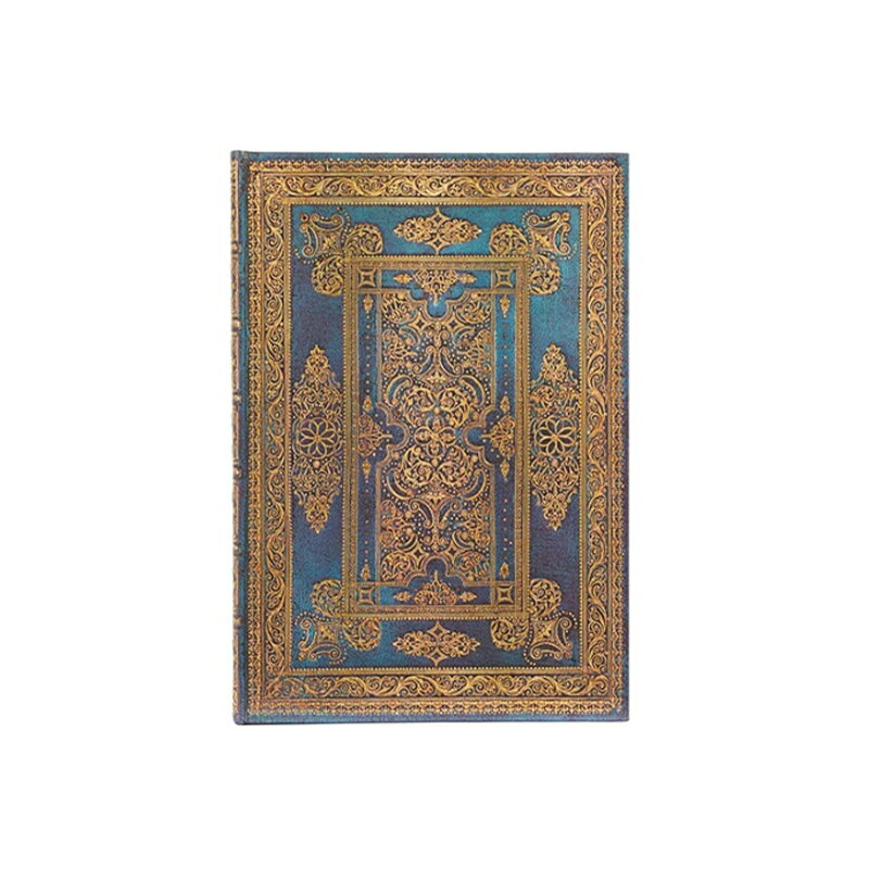 Rakuten - paperblanks ラックス・デザイン ブルー・ラックス ミディサイズ ハードカバー 罫線 ペーパーブランクス