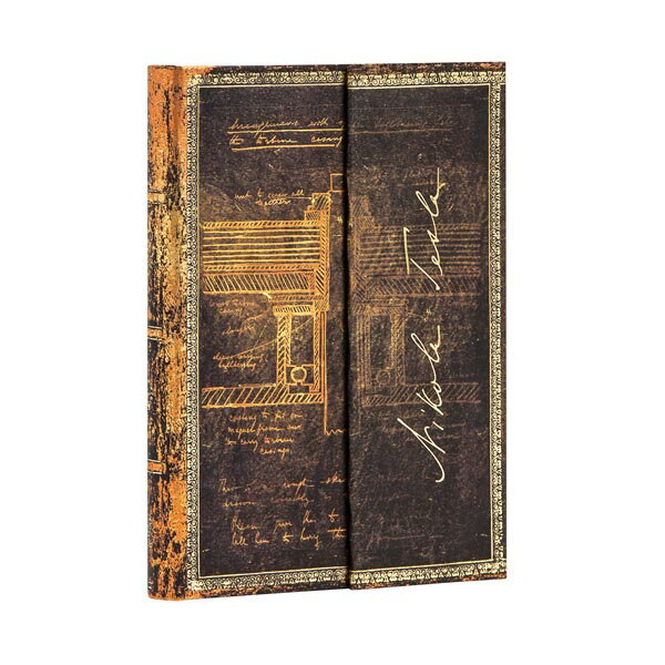 Paperblanks ペーパーブランクス テスラ　タービンのスケッチ　罫線　ハードカバー　ミニサイズ　横罫 高級 ノート 日記帳 レシピブック 育児日記 家計簿 文房具 文具 雑記帳 ビジネス 勉強 メモ メモ帳 母の日 父の日 プレゼント
