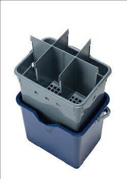 付け変え可能な仕切板とオプション部品で、現場のニーズに合わせて資機材を収納。トイレ清掃から各種メンテナンスまで幅広く活躍します。 JANコード4904771108971 商品コードCE-447-100-3 サイズアウターバケツ：約W342×D255×H309mm、インナーバケツ：約W306×D234×H252mm 重量1.4kg 容量アウターバケツ：14L 材質アウターバケツ・インナーバケツ・仕切板（大・小）：ポリプロピレン、インナーバケツツル：ステンレス ●目盛り付沖縄・離島の配送不可