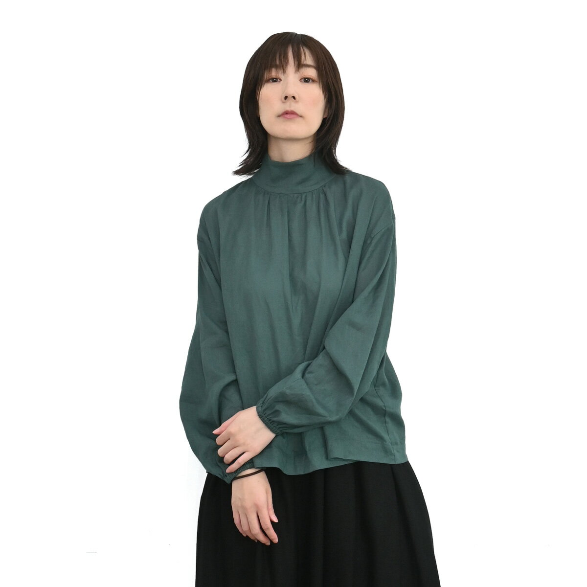 【SALE50%off】コットン リネン 強撚 ビエラ ハイネック プルオーバー 【BK6001237】【bulbul バルバル】