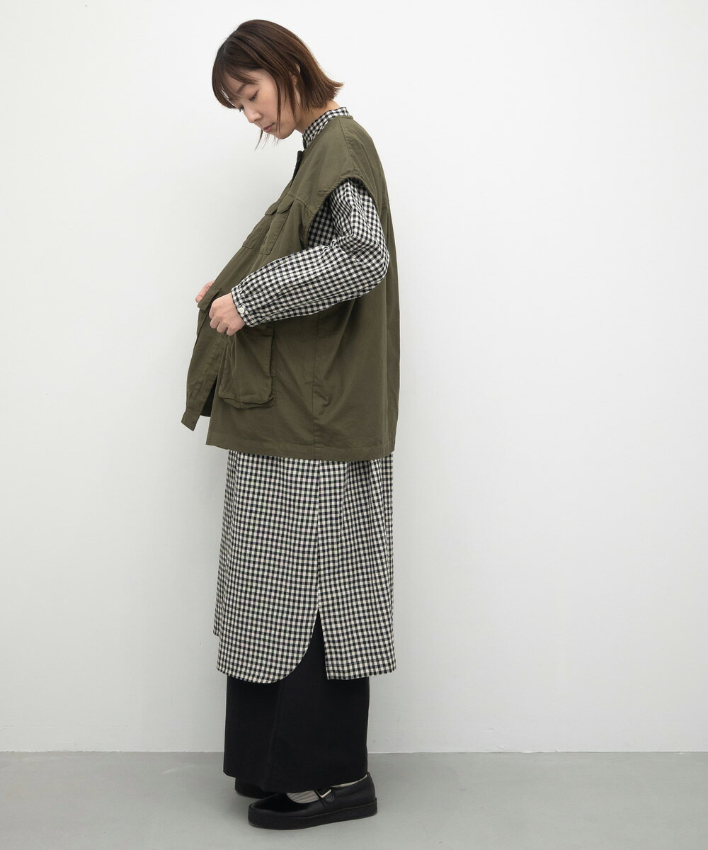 【SALE50%off】[公式ストア] SUN VALLEY サンバレー / 製品染め コットン 綾織 ハーフベスト fsn1995-10007084 cafe Four Seasons サンプル画像3