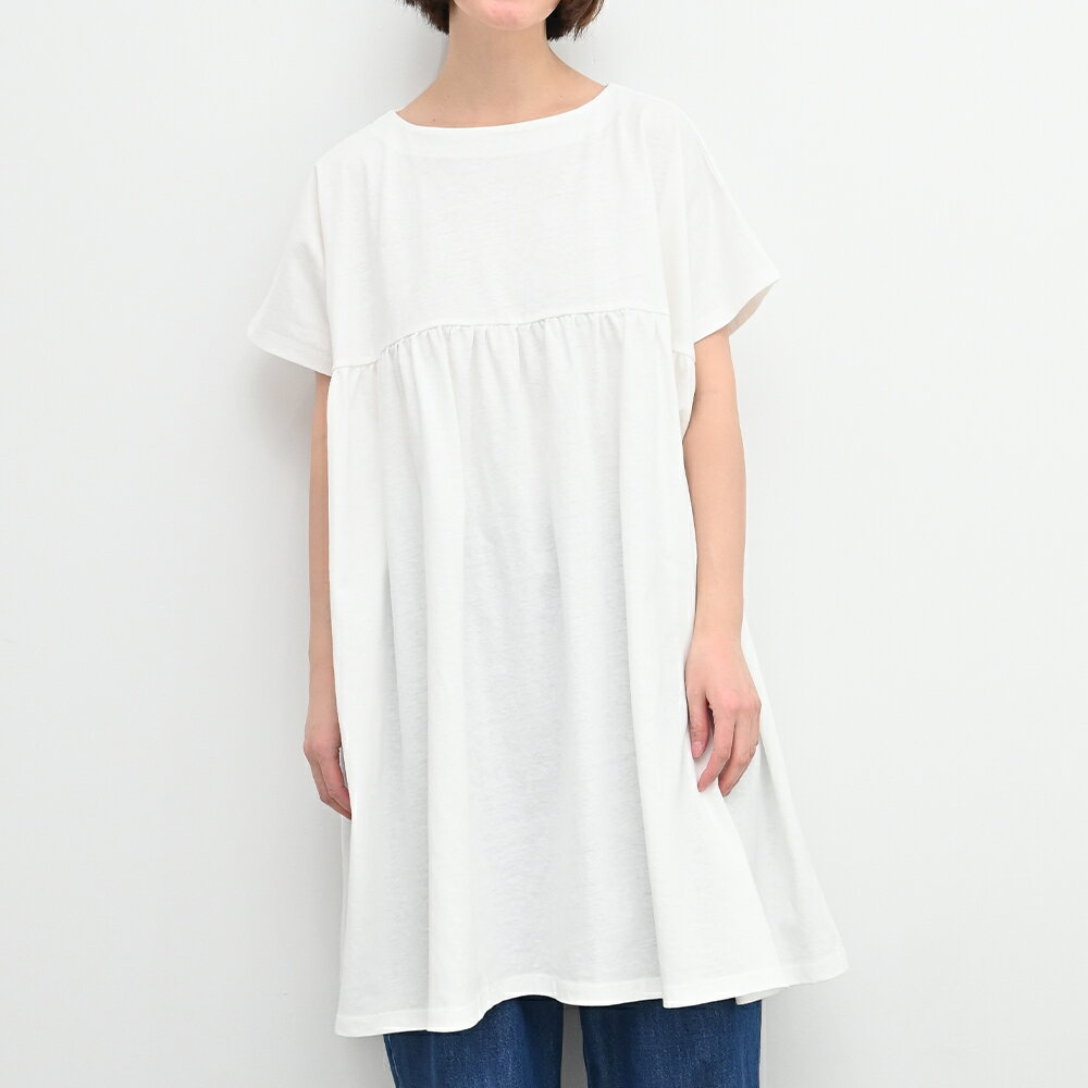 【SALE50%off】[公式ストア] SUN VALLEY サンバレー / 綿麻天竺 ギャザーチュニック