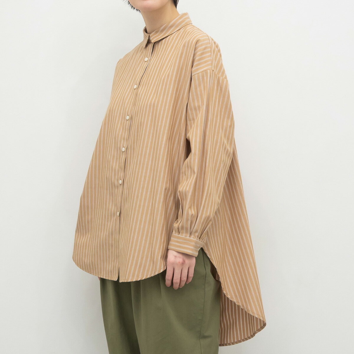 [公式ストア] SUN VALLEY サンバレー / コットン ドビー ストライプ シャツチュニック...