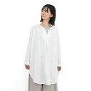 【SALE70%off】製品染め 綿麻 平織 裾 ラウンド チュニック 【TK210236】【tukuroi ツクロイ】