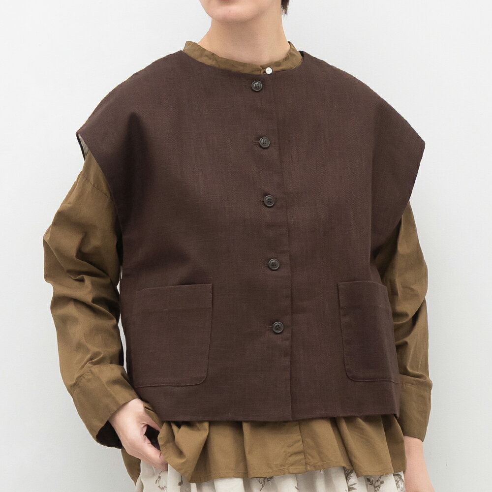 Rakuten - 【SALE50%off】[公式ストア] tukuroi by SUN VALLEY ツクロイ / リネンコットンツイルクルーネックベスト