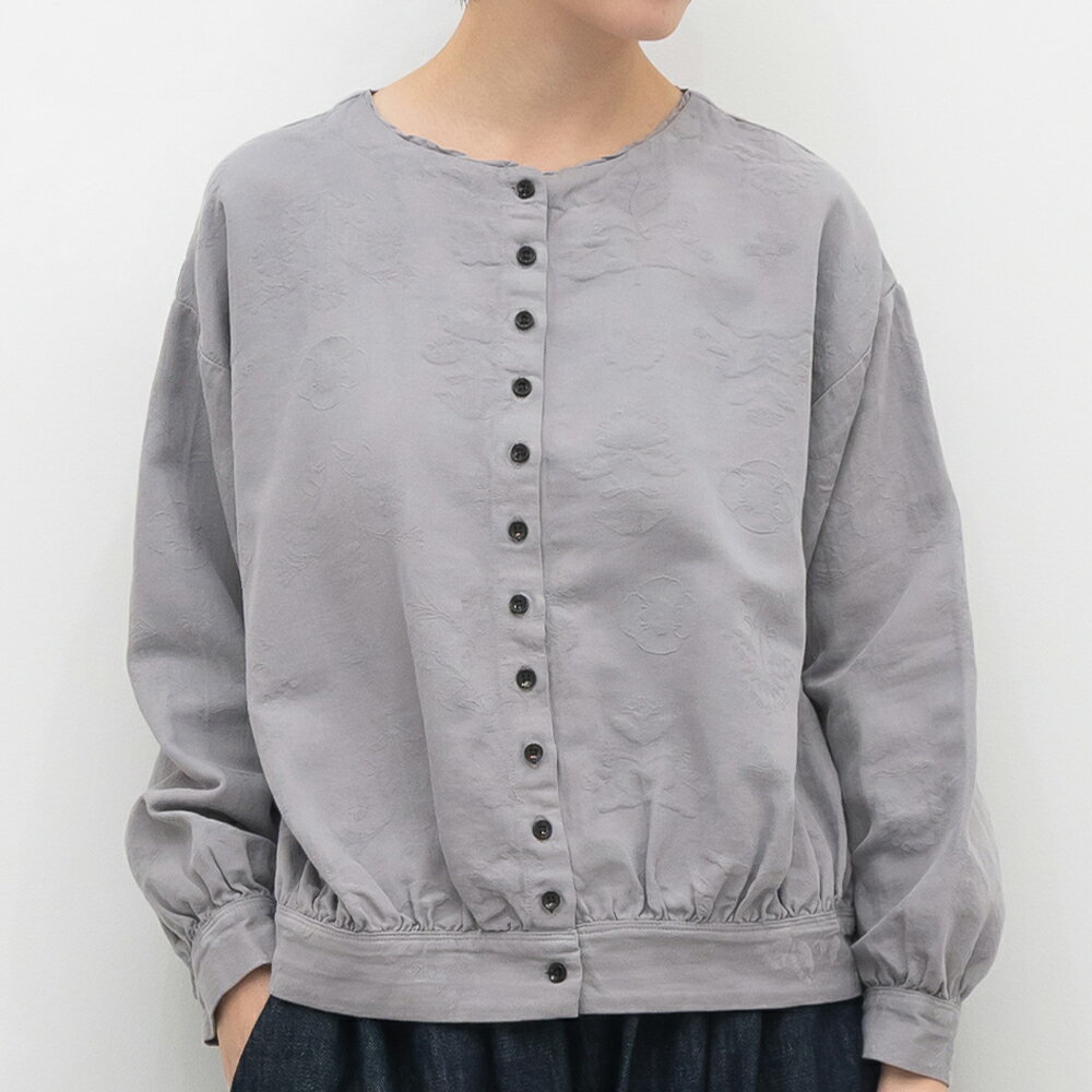 【SALE50%off】[公式ストア] tukuroi by SUN VALLEY ツクロイ / 製品染め コットンジャガード 2WAYブラウス