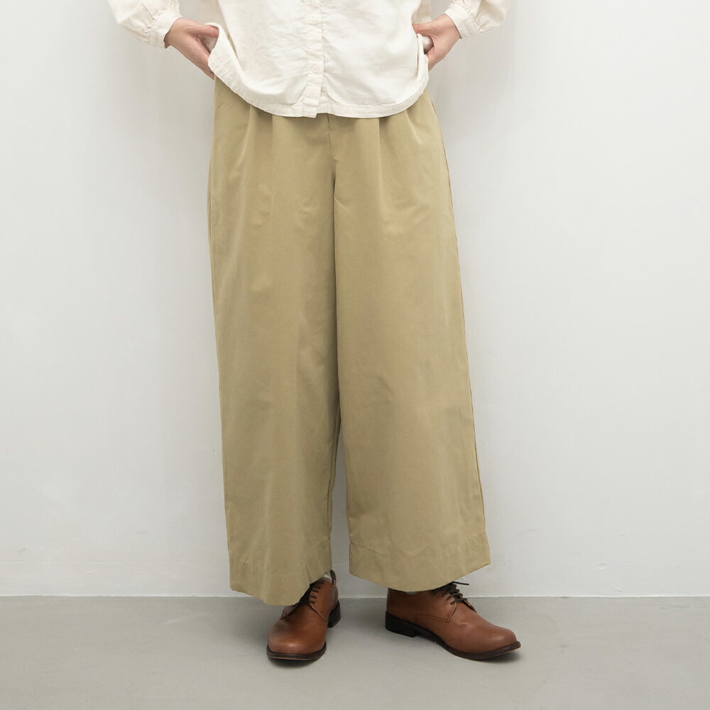 樂天商城 - 【SALE40%off】[公式ストア] tukuroi by SUN VALLEY ツクロイ / コットンナイロン グログランピーチ起毛 ワイドパンツ