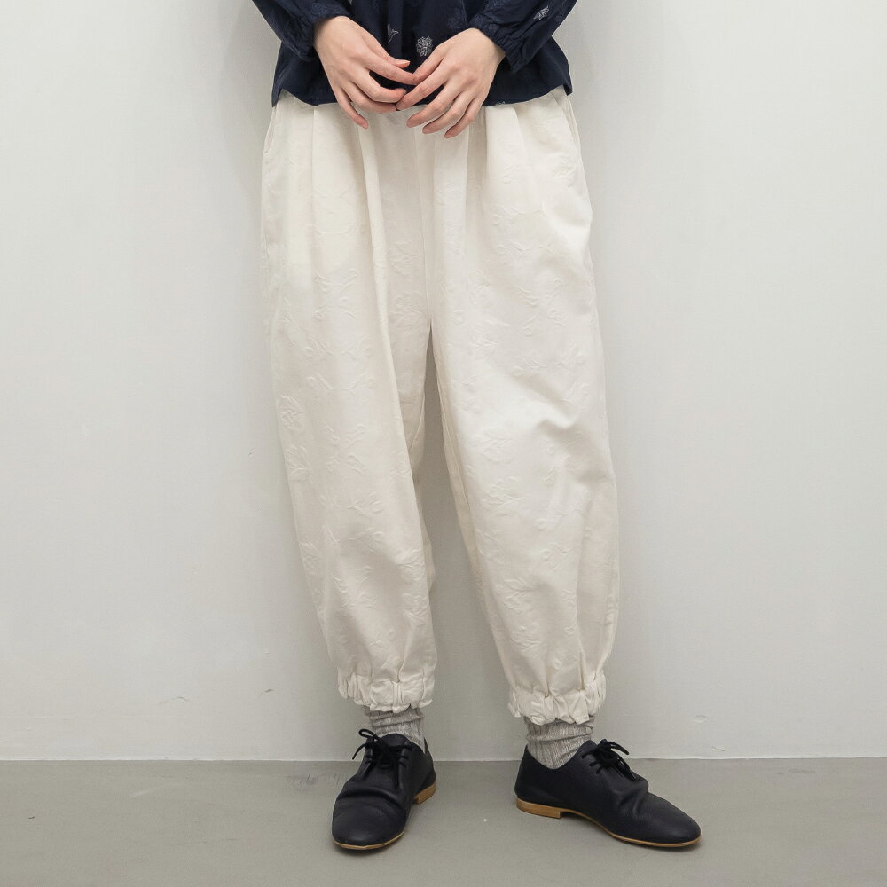 Rakuten - [公式ストア] tukuroi by SUN VALLEY ツクロイ / 製品染め コットン ジャカード 裾ゴム パンツ