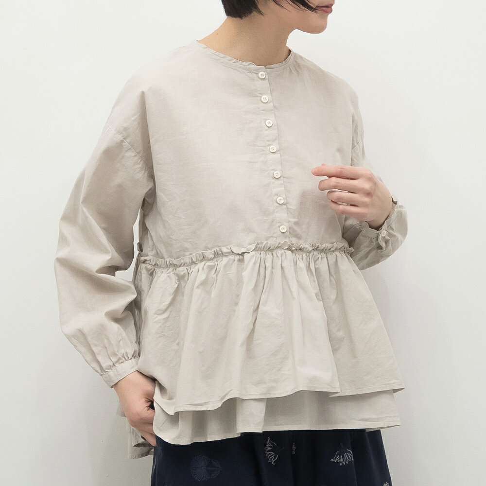 Rakuten - [公式ストア] tukuroi by SUN VALLEY ツクロイ / 製品染め 綿麻 平織 切替 プルオーバー