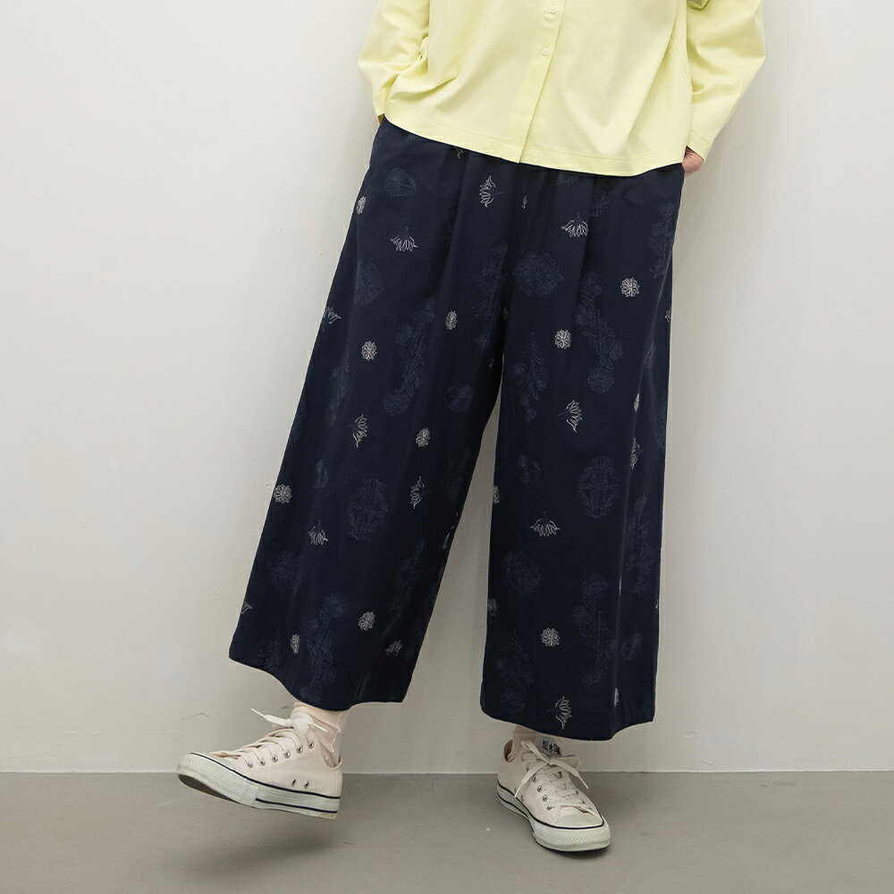 Rakuten - [公式ストア] tukuroi by SUN VALLEY ツクロイ / 綿麻 平織 総柄 刺繍 ワイドパンツ