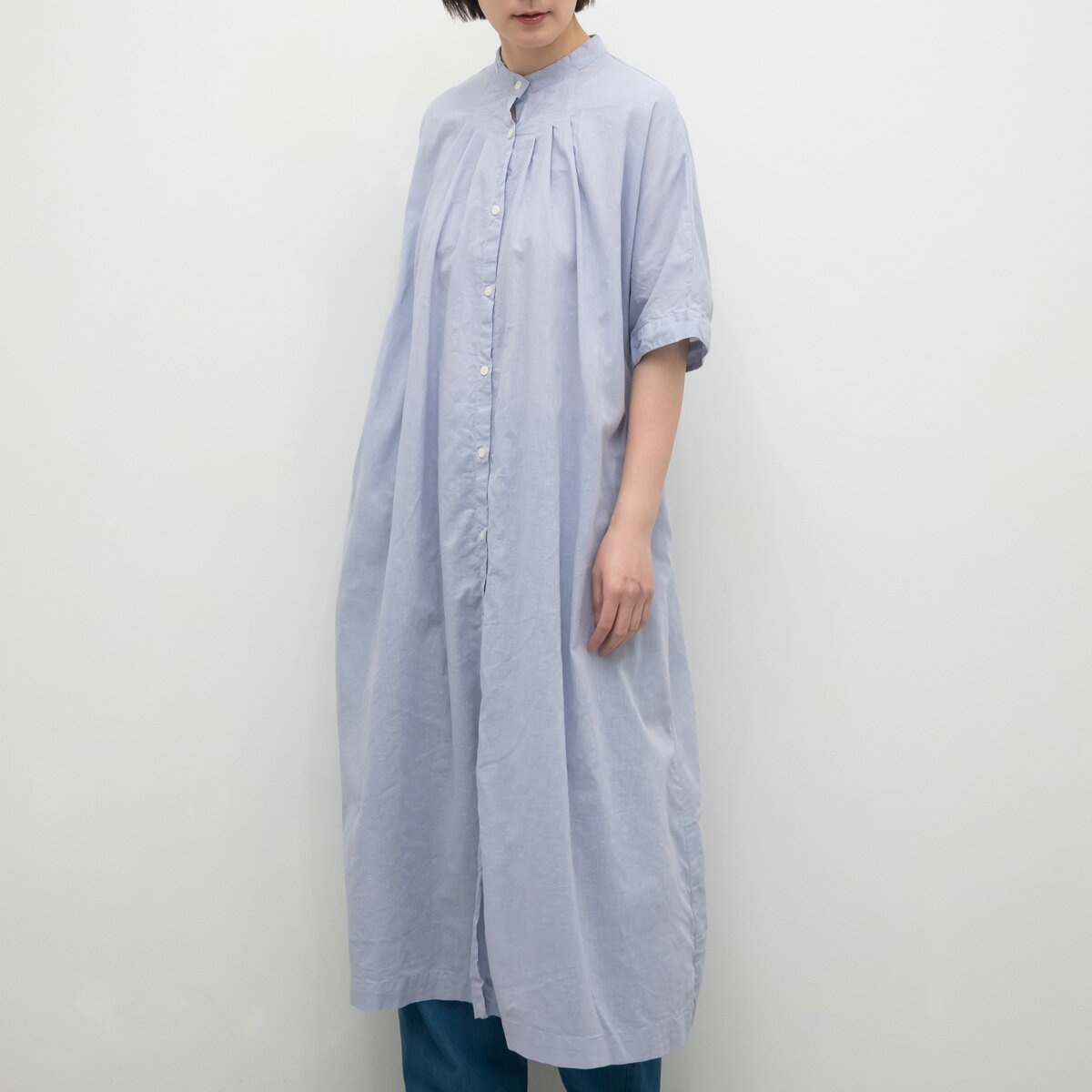 樂天商城 - [公式ストア] tukuroi by SUN VALLEY ツクロイ / 製品染め 綿麻 平織 ドルマン ワンピース