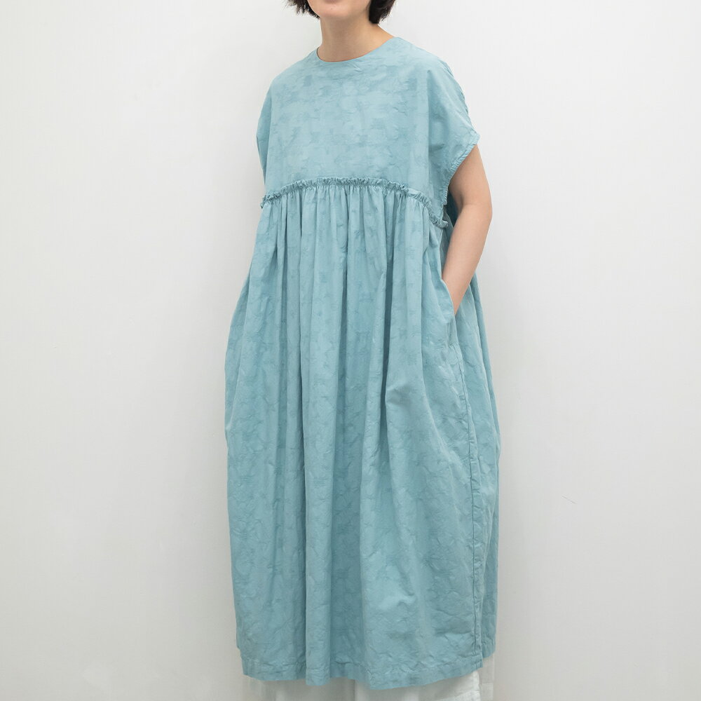 Rakuten - [公式ストア] tukuroi by SUN VALLEY ツクロイ / 製品染め コットン ジャカード 切替 ギャザー ワンピース