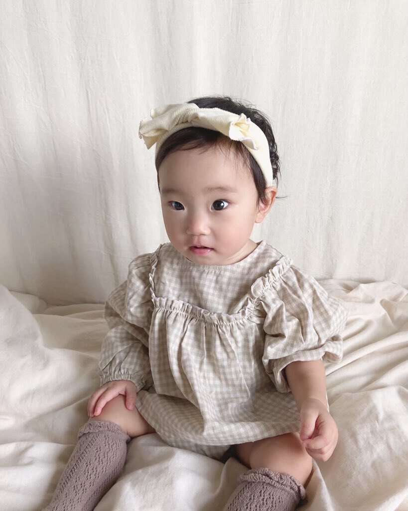 Rakuten - チェックセットアップ ブルマセットアップ ベビー服 女の子 海外子ども服 赤ちゃん ベビーロンパース かぼちゃパンツ プチプラ子ども服