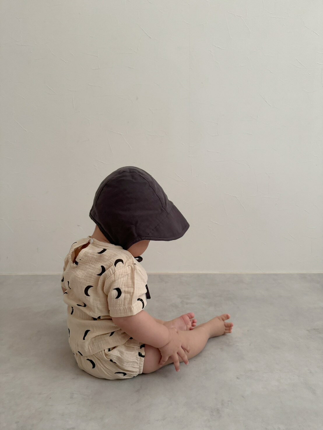 ガーゼセットアップ ベビーパジャマ ガーゼパジャマ ムーン柄 月柄 海外子供服 赤ちゃん 子ども服 3