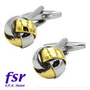 カフス カフリンクス ノット 結び目 Gold x Silver コンビ 専用BOX付き ECF-5125