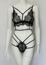 LaceLingerie【即納】ハーネスデザインレースランジェリー・2点セット/ブラジャー/Tショーツ/ソング/サイズ調整可能/レディース/男性用/大きいサイズ...