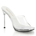 PLEASER【取り寄せ】プリーザー・シックシングルソールクリアミュール/品番:CHIC-01/CHIC01/11cmヒール/レディース/ダンス/エレガント/衣装/コスプレ/ドレス/キャバ嬢/小さいサイズ/大きいサイズ/靴/クリアサンダル/クリアミュール/コンテスト/レディース/クリア/透明