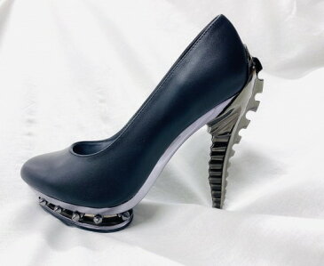Hades footwear・ヘイディーズ【即納】本革パンプス・プレデター/品番:PREDATOR/12cmヒール/衣装/ドレス/キャバ嬢/スチームパンク/ハイブランド/イベント/二次会/レディース/ハイヒール/デザインヒール/レザーブラック/本革黒