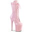 PLEASER【取り寄せ】プリーザー・フラミンゴレースアップ厚底ロングブーツ/品番：FLAMINGO-1050/FLAM1050/20cmヒール/大きいサイズ/女装/男性用/ポールダンス/ダンス/ハイヒール/ピンヒール/靴/エナメルベビーピンク