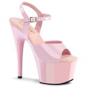 PLEASER【取り寄せ】プリーザー・アドーア厚底サンダル/品番:ADORE-709/ADO709/17cmヒール/靴/厚底靴/ポールダンス/ダンス/ダンスシューズ/ドレスサンダル/キャバ嬢/衣装/コスプレ/小さいサイズ/大きいサイズ/レディース/ピンヒール/エナメルサンダル/ベビーピンク(4)