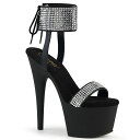 PLEASER【取り寄せ】プリーザー・バックタイワイドアンクルラップ厚底ラインストーンサンダル/品番:ADORE-770/ADO770/17cmヒール/18cm...