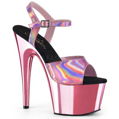 PLEASER【取り寄せ】プリーザー・品番:ADORE-709HGCH/ホログラムサンダル/ベビーピンク PLEASER【取り寄せ】プリーザー・品番:ADORE-709HGCH/ホログラムサンダル/ベビーピンク