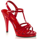 PLEASER【取り寄せ】プリーザー・Tストラップサンダル/品番:FLAIR-420/FLA420/11cmヒール/ドレス/コスプレ/小さいサイズ/大きいサイズ/靴/ピンヒール/衣装/キャバ嬢/二次会/ハイヒール/エナメルサンダル/エナメルレッド/赤(4)