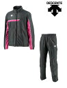 ≪40%offSサイズ≫ デサント DESCENTE ウインドブレーカー 上下セット「裏地付ウインドブレーカージャケット+ウインドブレーカーパンツ」(ブラック×...