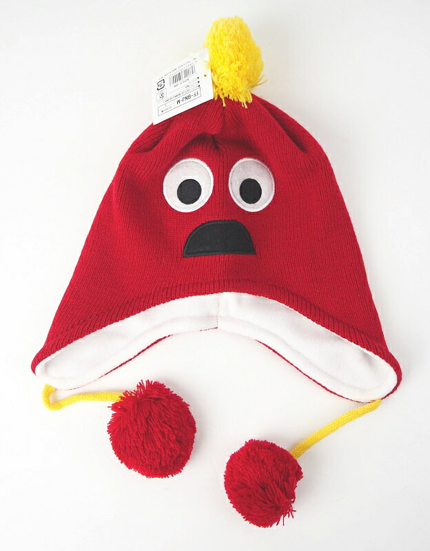 ≪1点限り!!≫ ジュニア 子供用 ニット帽 帽子「ムックビーニー/レッド」FFBNJM