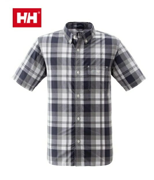 ≪Sサイズのみ ≫ へリーハンセン HELLY HANSEN メンズ 半袖「ショートスリーブ ボタンダウン チェックシャツ」HO41501