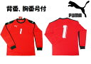 ★NO1、背番、胸番号加工付き★プーマpuma(Lサイズ)「ゴールキーパーウエアー(パット付)」729965