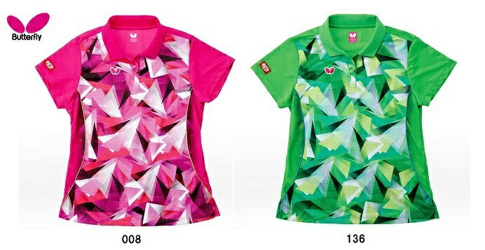 Ladies Wear - ≪女性用Sサイズ≫ Butterfly バタフライ レディース 大人 子供 卓球ゲームシャツ「リバレオ・シャツ」 45049