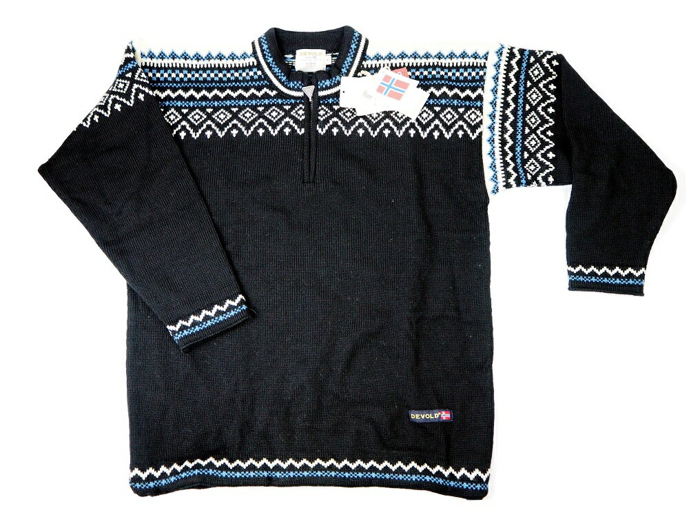 ≪訳あり≫ノルウェー製DEVOLD(ディヴォルド)「メンズ厚手100%ウールセーター」Lサイズ